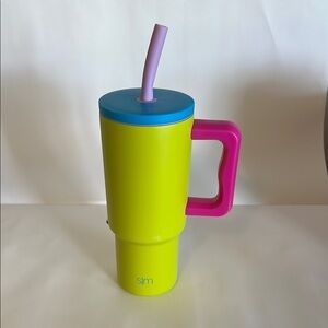 Colorful Tumbler with Straw